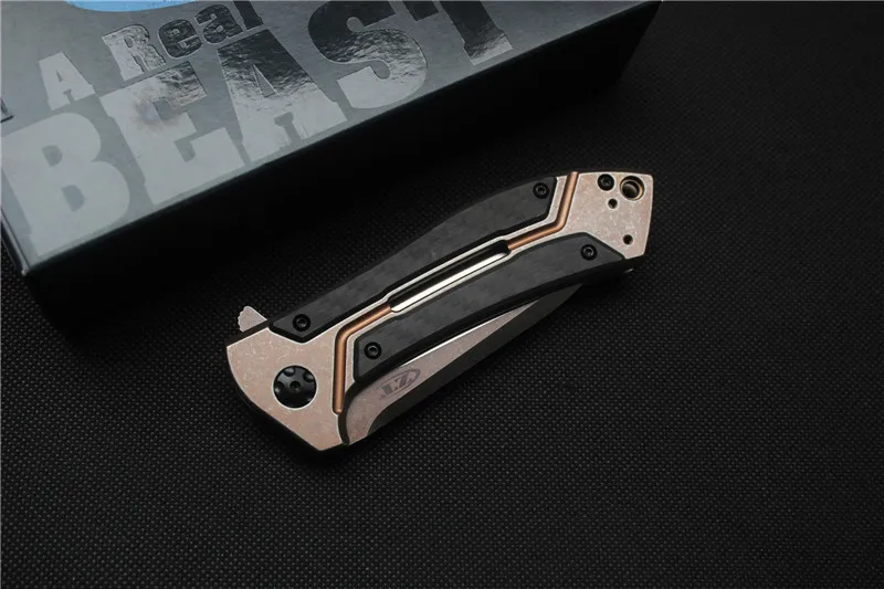Новинка MIKER ZT0801CF шарикоподшипник складной нож D2 Титан углеродное волокно Кемпинг