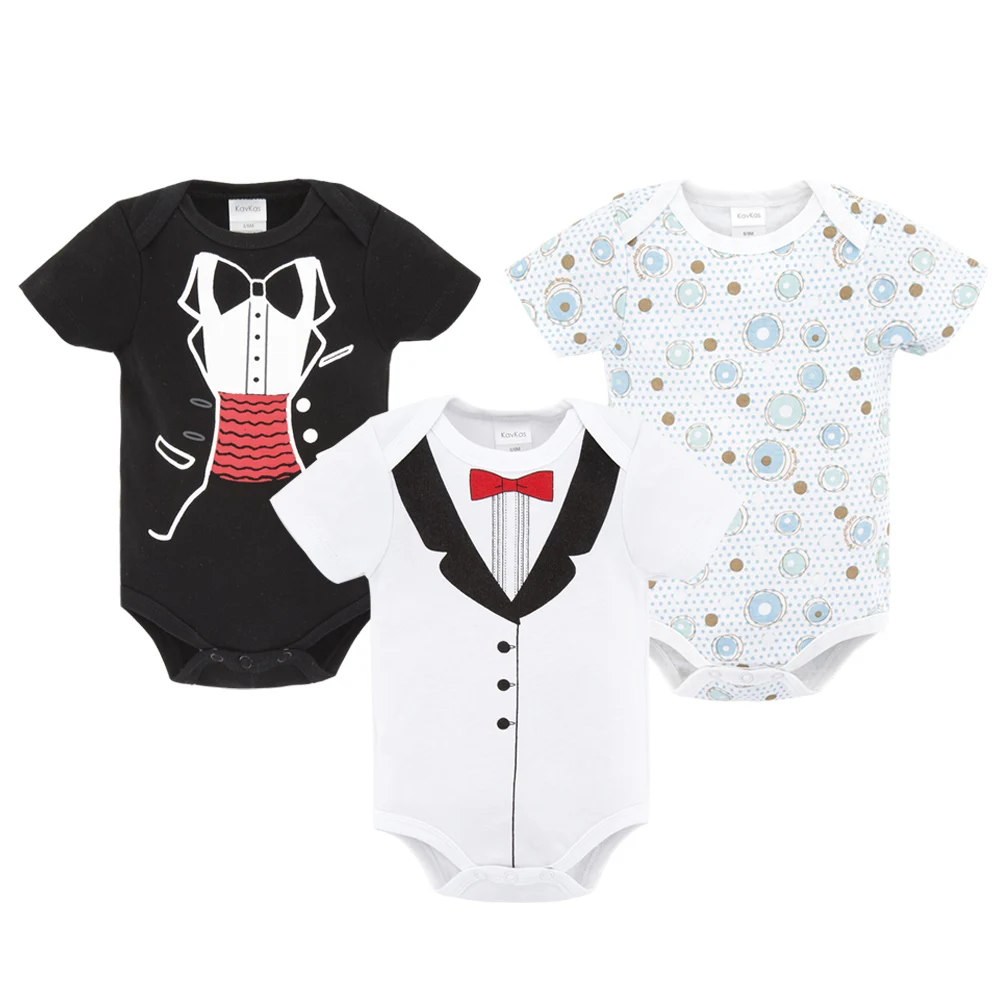 

Kavkas 3Pcs Baby Rompers Summer Baby Girl Clothes 2019 Newborn Baby Clothes Cotton Baby Boy Sets Roupas Bebe De Infant Jumpsuit