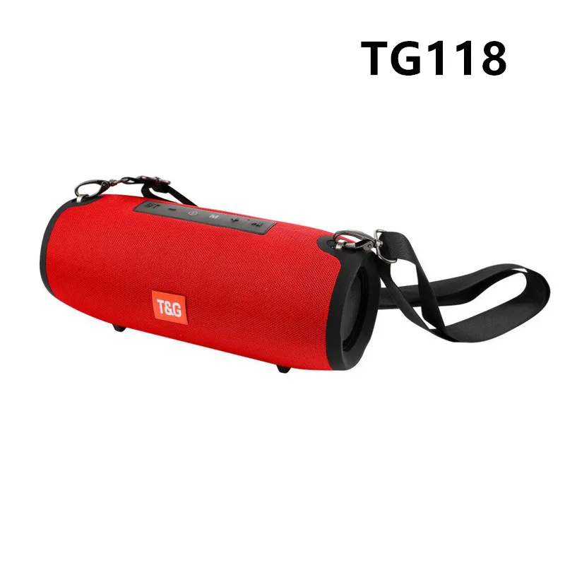 Red TG118 Высокая мощность беспроводной Bluetooth динамик 40 Вт открытый портативный колонка с сабвуфером для ноутбука FM телефон музыкальный центр театр MP3 - Color: Red TG118