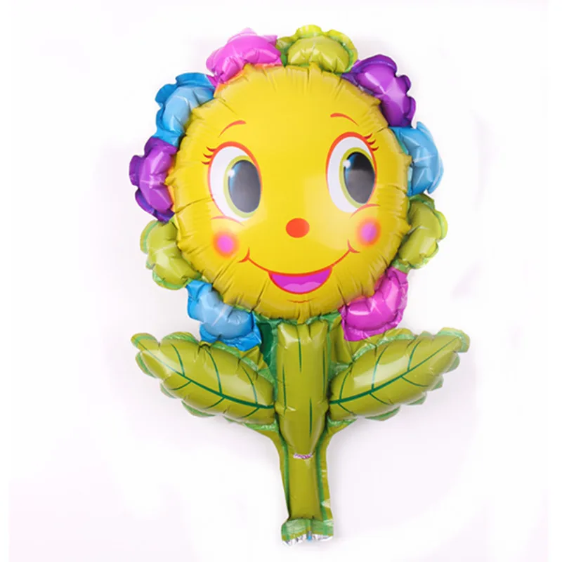 Mini Smile Sun Flower Balloons Wedding Happy Birthday Decoration Kids Glod Flowers Baloon Party DecorationS Anniversaire | Дом и сад