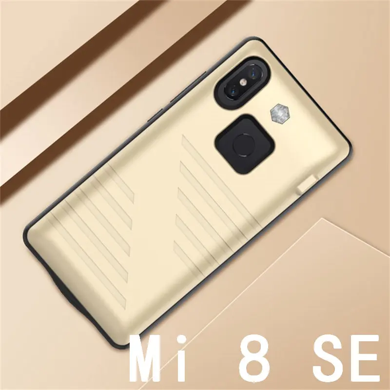 Противоударный чехол для внешнего аккумулятора Xiaomi Mi 8, внешний портативный чехол для зарядного устройства для Xiaomi Mi 8 se, чехол для аккумулятора, чехол для зарядки - Цвет: Mi8SE-Gold
