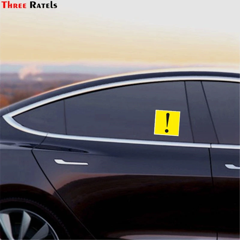 Three Ratels TZ-975#15*15см 1-4 шт полноцветные наклейки на авто Восклицательный знак для начинающего водителя наклейки на машину наклейка для авто автонаклейка стикеры