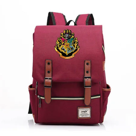 17 Магический Хогвартс Ravenclaw Слизерин Гриффиндор мальчик Девочка студенческая школьная сумка подростковые школьные сумки холщовый женский рюкзак мужской рюкзак - Цвет: 17