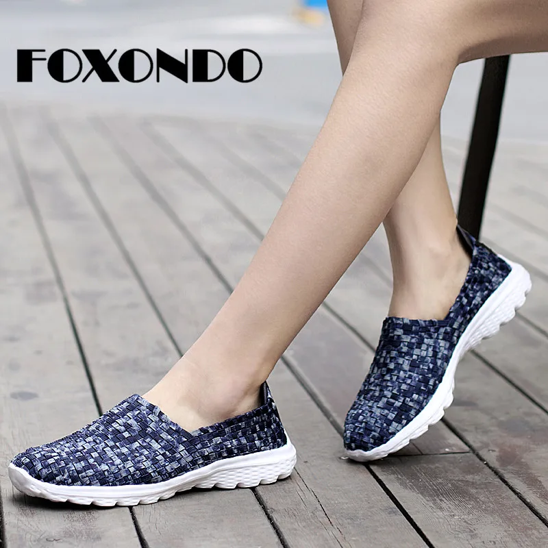 FOXONDO/2019 г. Летняя женская дышащая обувь для вождения на плоской подошве легкие