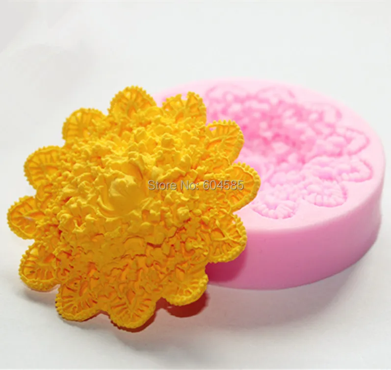 

big flower silicone fondant cake molds soap chocolate mould for the kitchen baking Sugarcraft FM057