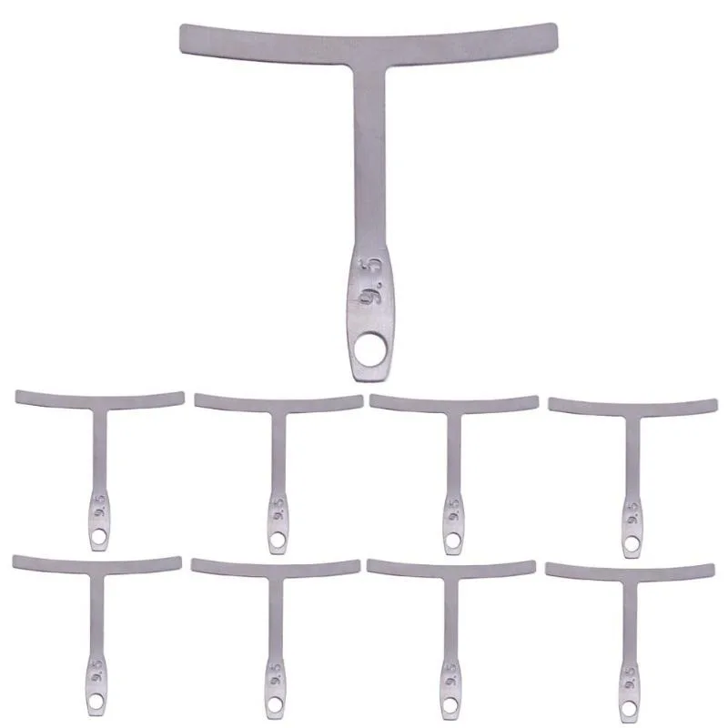 

9Pcs/Set Guitar Fret Radian Measuring Tool Electric Guitar Fingerboard Measuring Tape Guitar T-Shaped Ruler Guitar Accessories