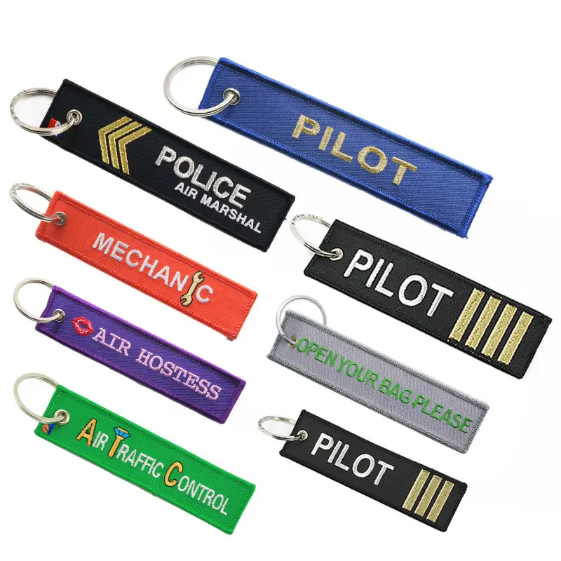 Flight Crew Keychain Aviation Gifts for Pilot Key chain Embroidery Keying Bag Tag Gift Lover | Украшения и аксессуары
