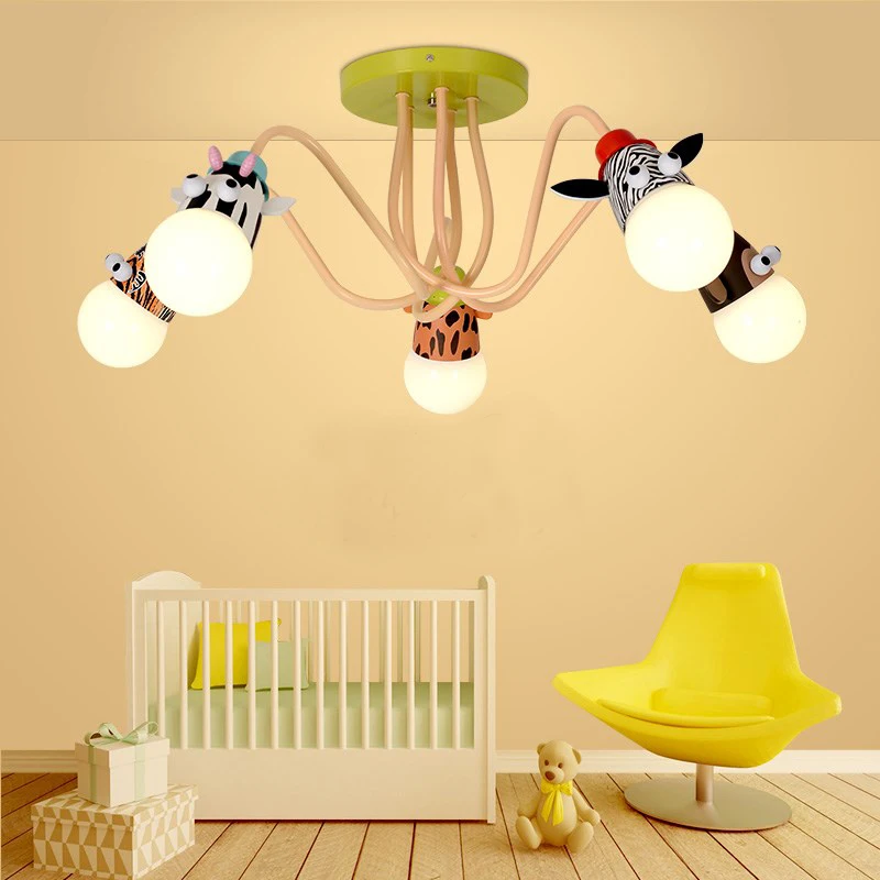 

Novelty Children's Room Lamp Vedroom Cartoon LED Ceiling Lights American Restaurant Study Modern Animal Creative Surface Mounted