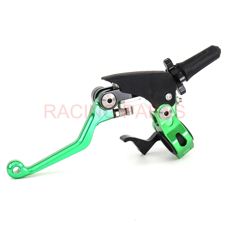 

CNC Billet Pivot Foldable Clutch Lever Perch For Kawasaki KX65 85 125 250 500 250F 450F KLX450R 150 250 Motocross Enduro Green