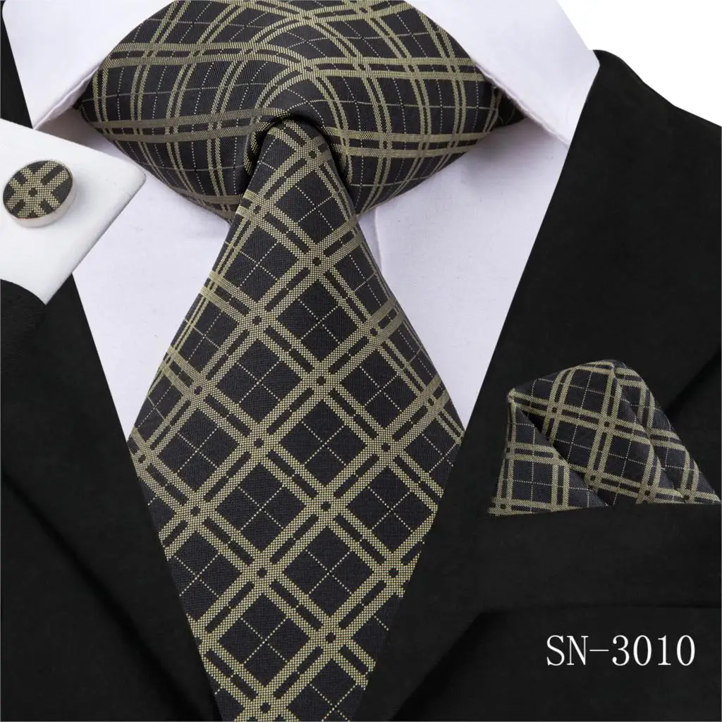 SN-3010 C-3048 Hi-Tie Роскошный Шелковый мужской Галстук Пейсли синий галстук носовой платок запонки набор 8,5 см Мужские Классические Вечерние и свадебные галстуки 150 см - Цвет: SN-3010