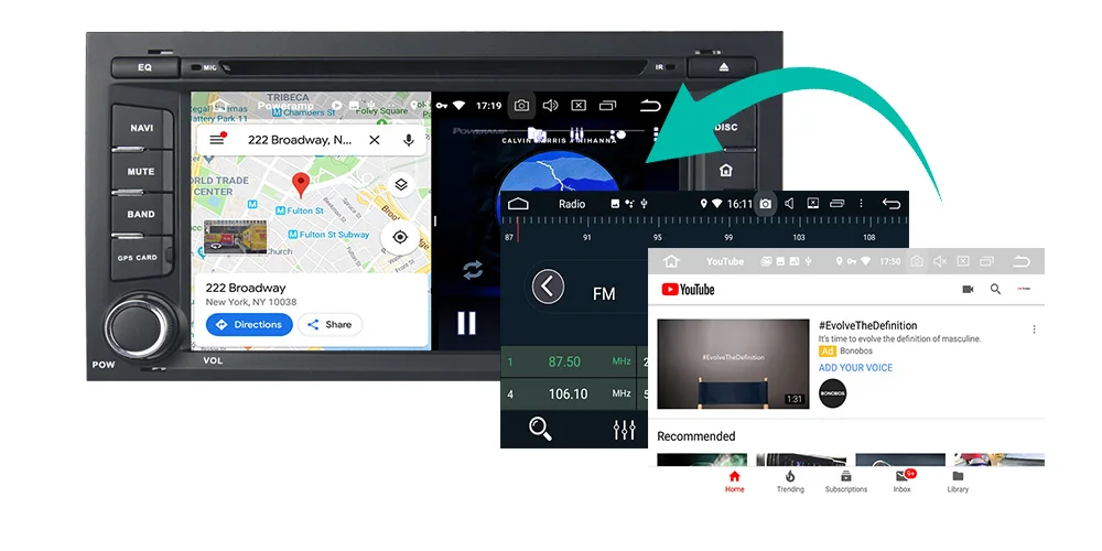 Belsee для Seat Leon 2013- Android 9,0 Автомагнитола Стерео Авторадио gps-навигация, dvd-плеер СБ Navi 4GB 64GB 8 Core