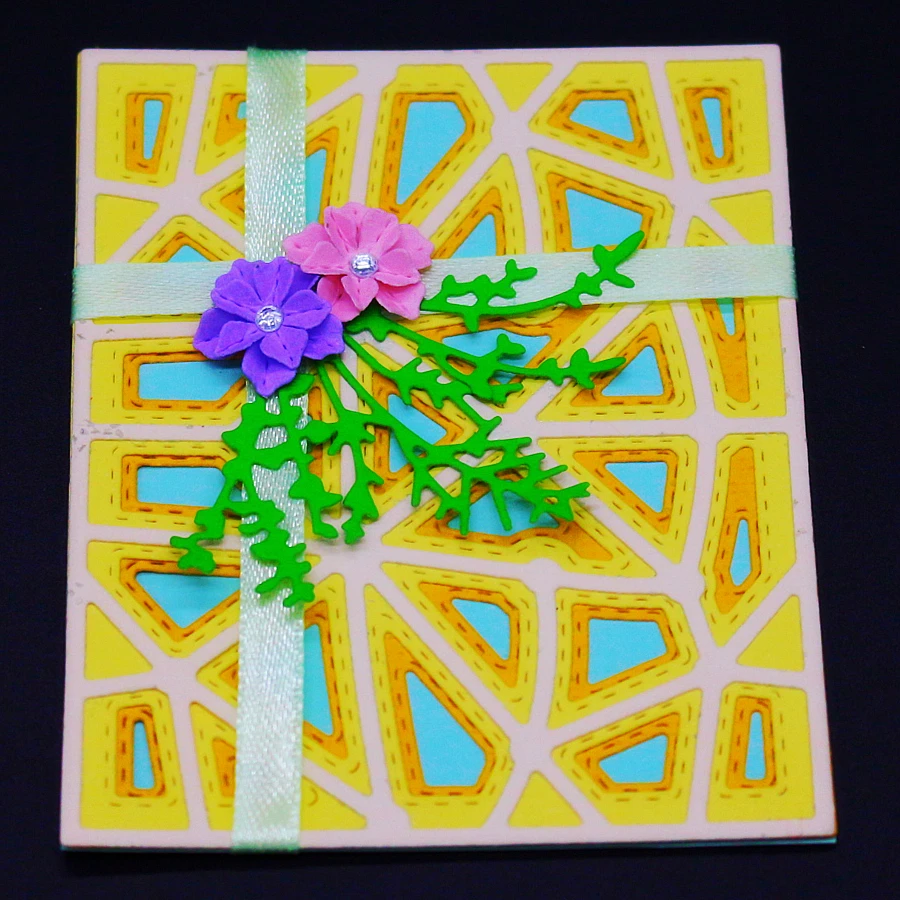 YINISE металлические режущие штампы для трафареты скрапбукинга задний план DIY