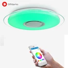 Современный светодиодный потолочный светильник с управлением через приложение, с RGB затемнением, для спальни, гостиной, кухни, детской комнаты, потолочный светильник с Bluetooth-динамиком