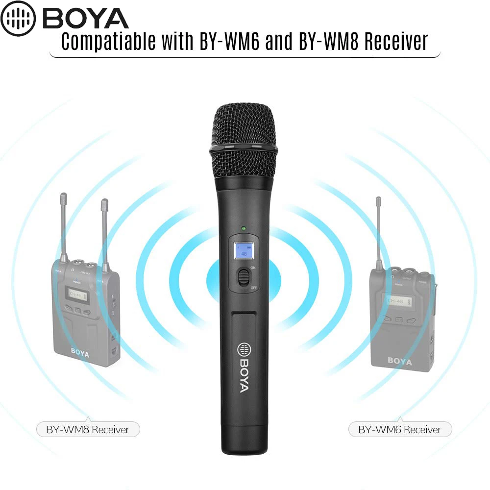 Микрофон BOYA BY WHM8 Pro для караоке интервью речи записи музыки 48 канальный UHF