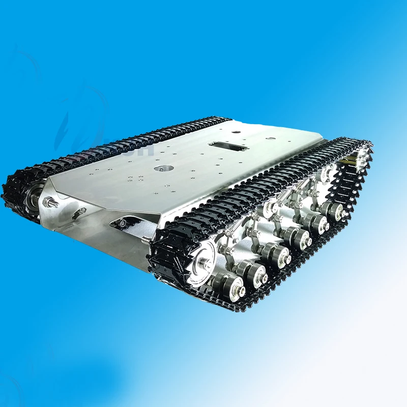 

Metal Stainless Steel Shock Absoption Robot Tank Car Chassis Big Load Tracked Damping Crawler With Track/Pedrail For Arduino