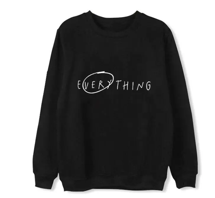 

Толстовка Kpop bigbang, унисекс, флисовая/тонкая, пуловер с принтом и круглым вырезом