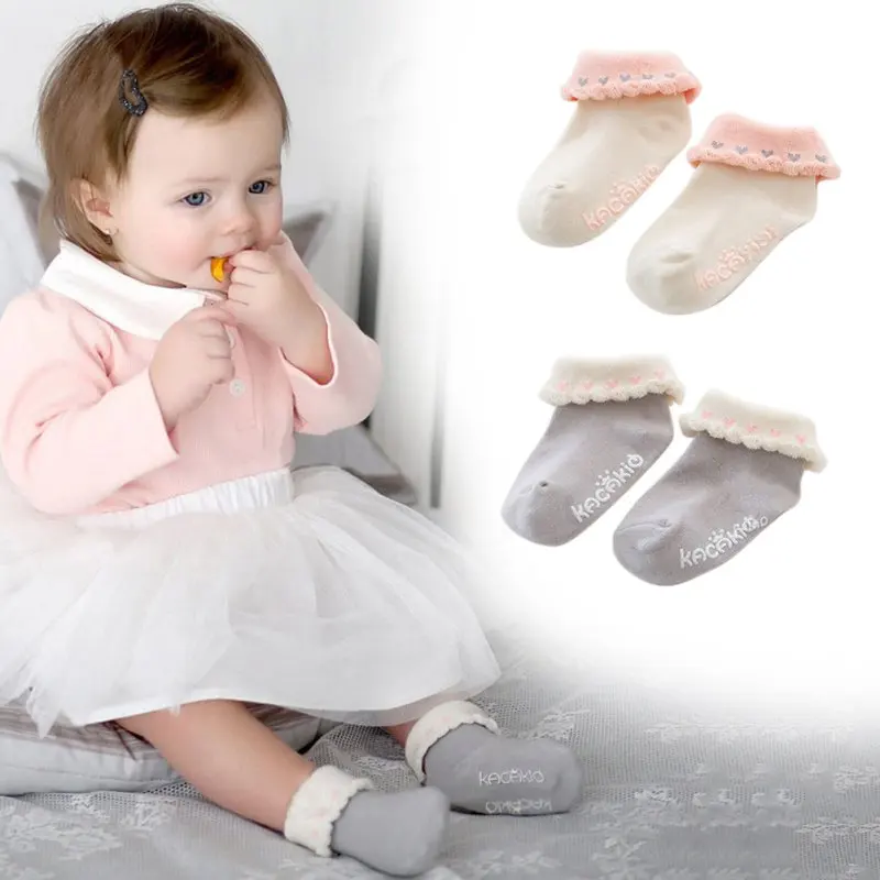 Теплые носки для маленьких детей хлопковые дышащие Нескользящие зимние
