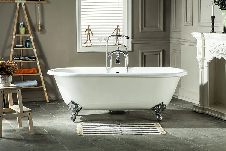 66 &quotCUPC одобрение отдельно стоящая роскошная ванна чугунная двойная