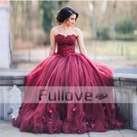 romantic burgundy beaded sweetheart ball gown 2019 bodice corset appliques long evening dresses custom made vestido de festa