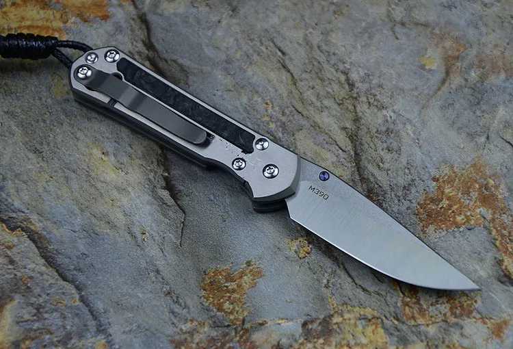 Карманный нож Kevin John Mini Sebenza лезвие M390 титановая ручка инкрустация