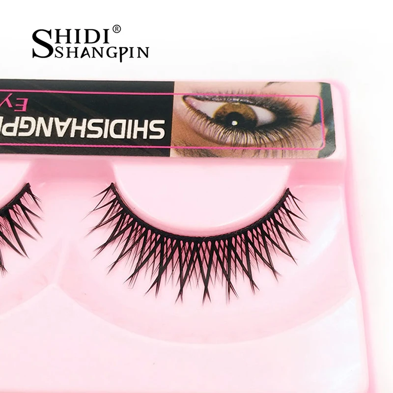 Накладные ресницы натуральные 1 пара Длинные перекрестные накладные наращивание