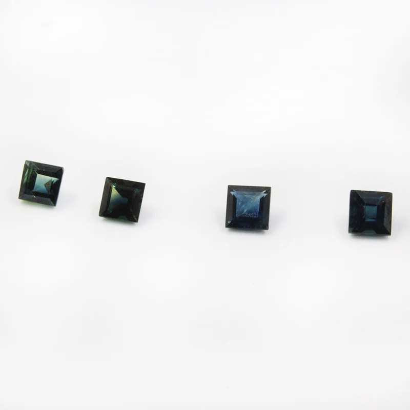 Драгоценный камень с квадратным сапфиром для свадебного кольца 4 мм 0 3