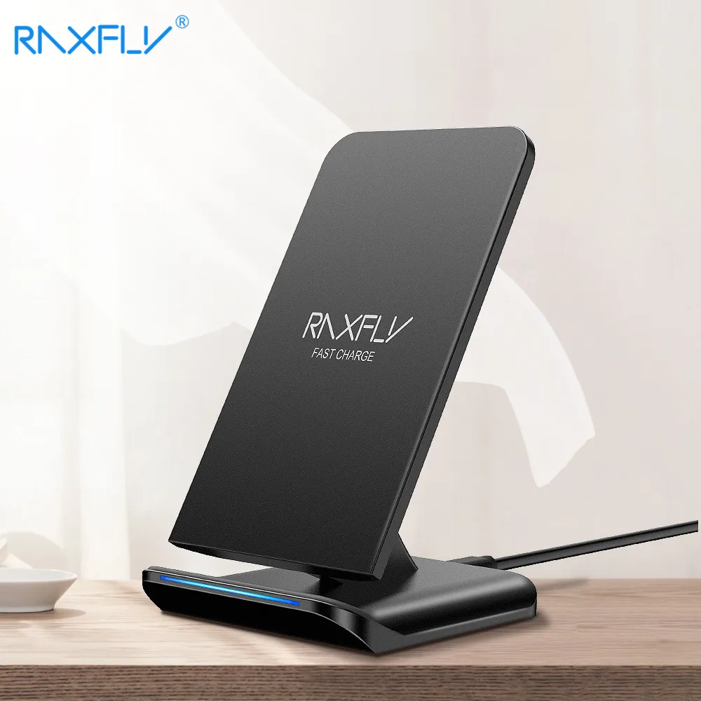 Беспроводное зарядное устройство RAXFLY QI 10 Вт быстрое для Samsung S10 S9 S8 5 В/1 8a быстрая