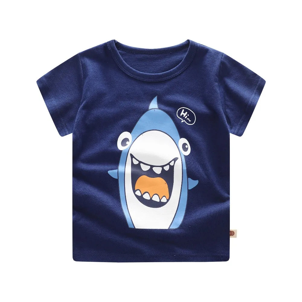 Одежда для малышей Детские футболки с принтом космические ракеты Топы маленьких