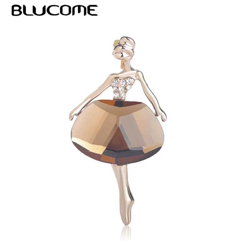 Женская/Детская Брошь Blucome зеленая брошь в форме танцующей девушки