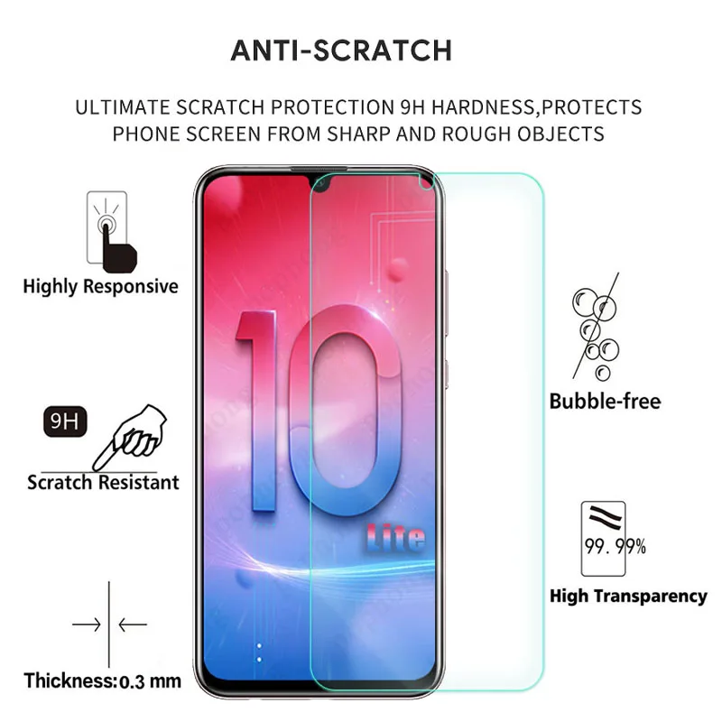 Закаленное стекло 9H SPremium для Huawei Honor 10 Lite 2 шт. защитная пленка экрана прозрачное