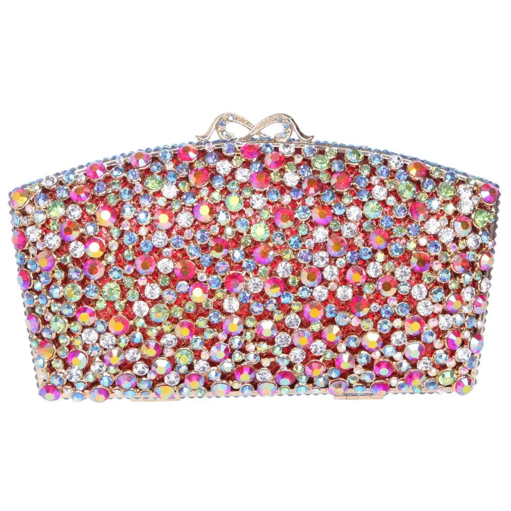 Bling Красочные Алмаз сцепления кошелек Роскошный горный хрусталь Вечерняя