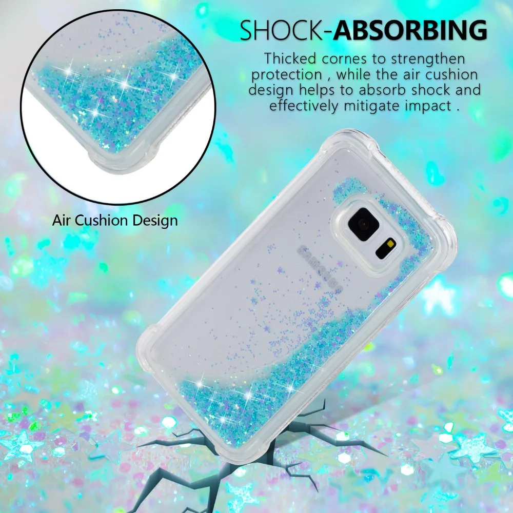 TIPFLY For Samsung S7 S 7 Liquid Dynamic Soft Silicon TPU Case Galaxy Edge Quicksand Phone Back Cover Capa Coque |