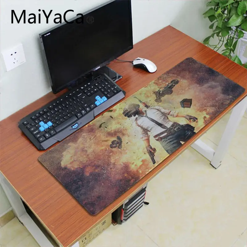 Lock Edge 40X90cm Игровой коврик Maiyaca PUBG Playerunknown's Battlegrounds, игровой коврик для мыши, игровой коврик для ноутбука, ПК, большой коврик для мыши, геймерский коврик для мыши - Цвет: Lock Edge 40X90cm