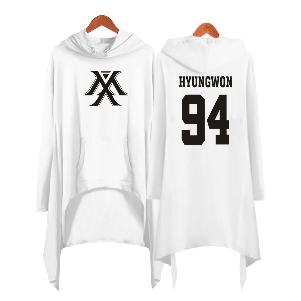 Прямая поставка Monsta x платье Мода Женская толстовка с капюшоном Monsta x kpop одежда пуловер