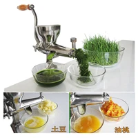 wheatgrass slow screw juicer stainless steel manual fruit vegetable wheat grass juice extractor juicing machine zf