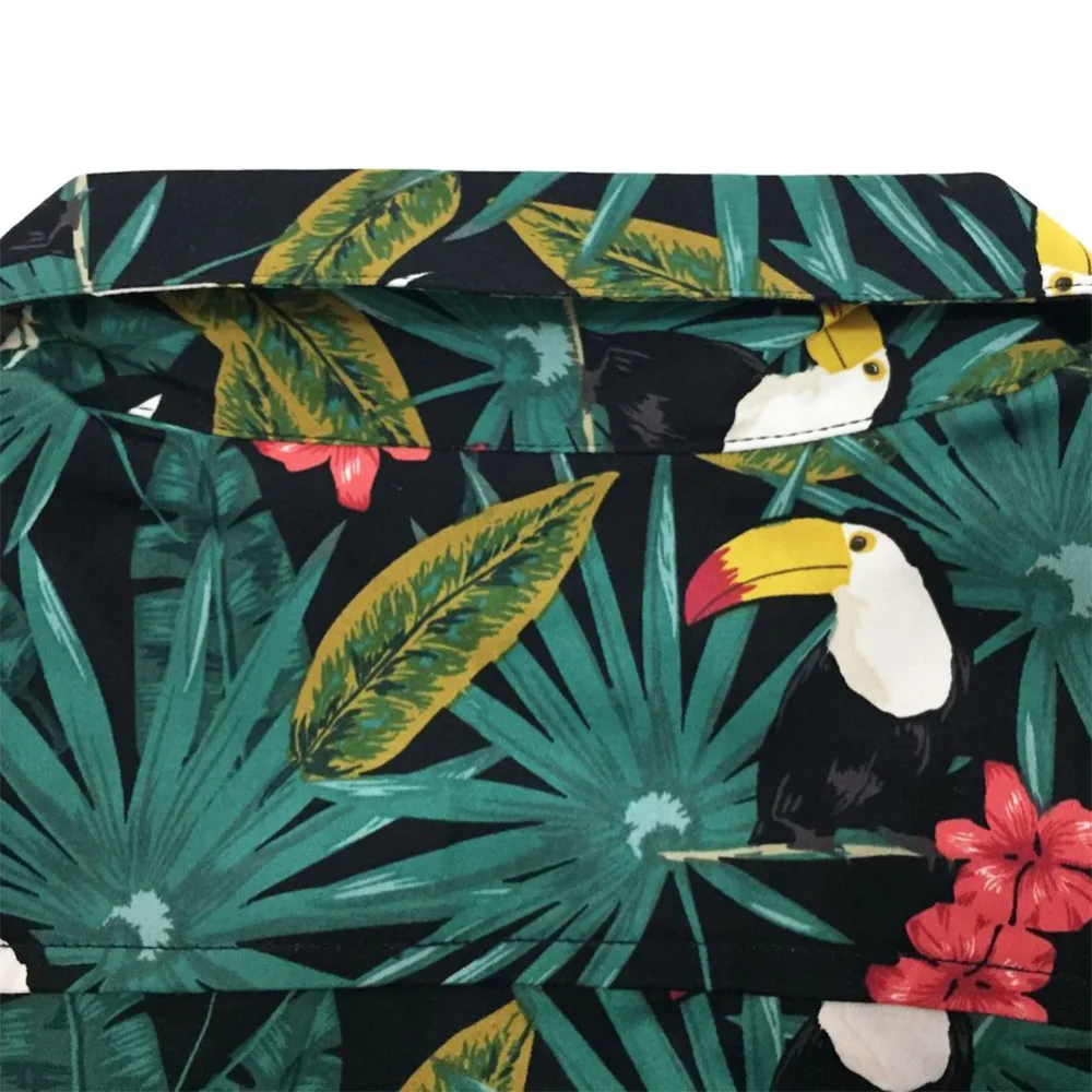 Новейшая модель Тукан Мужская рубашка Винтаж короткий рукав бакалавра вечерние