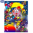 Алмазная живопись volledig, мультяшный Счастливый Клоун вышивка крестиком, полная, алмазная вышивка, 5d алмазная краска, мозаика, рисунок, мазайка, искусство