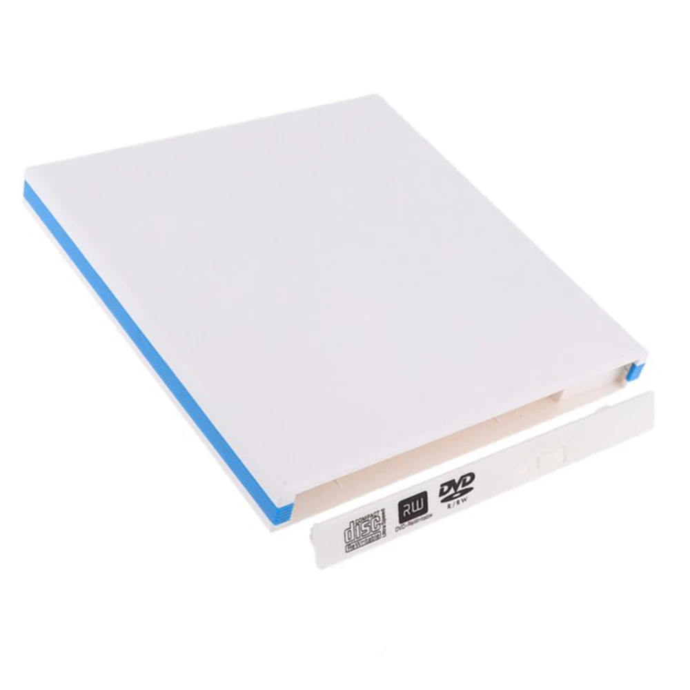 Белый внешний CD/DVD RW корпус USB 3 0 случае 12 7 мм SATA Оптический Дисковод чехол для