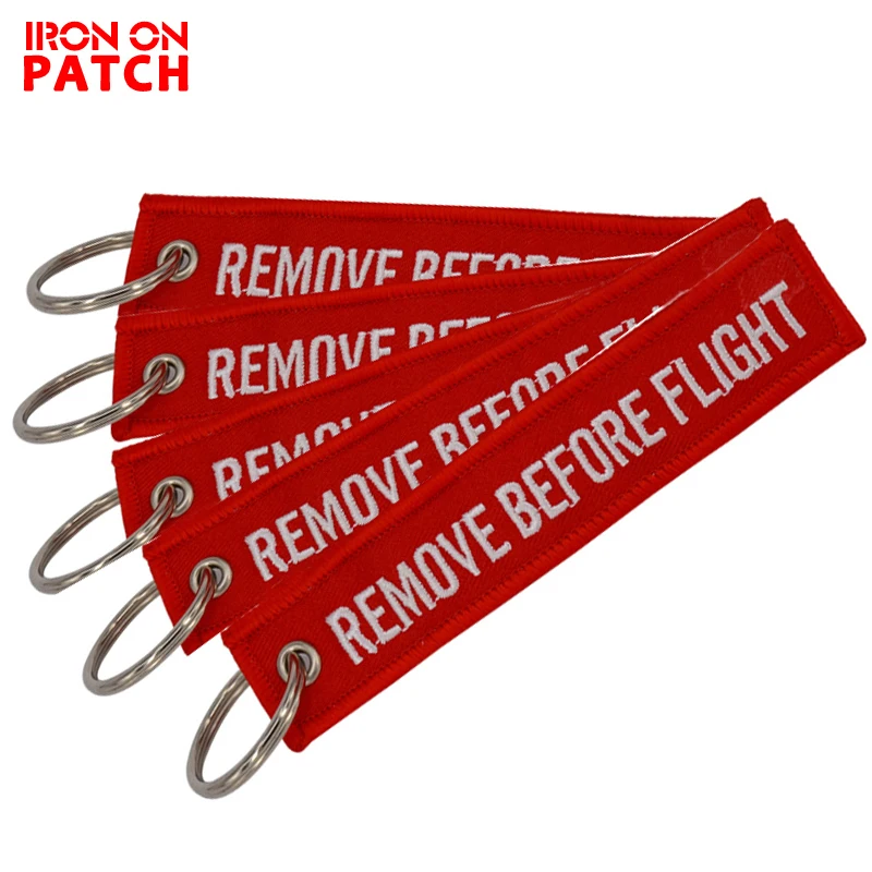 Брелок для ключей с вышивкой белый/красный брелок от производителя | Дом и сад