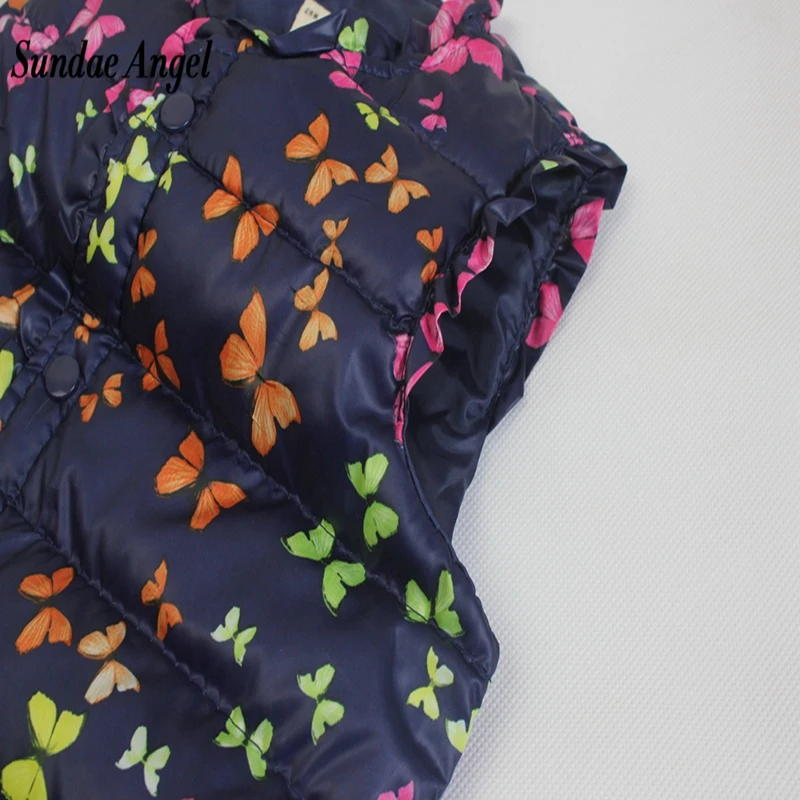 Детский жилет для девочек зимний хлопковый с бабочками|girls vest|kids girl vestvest child |