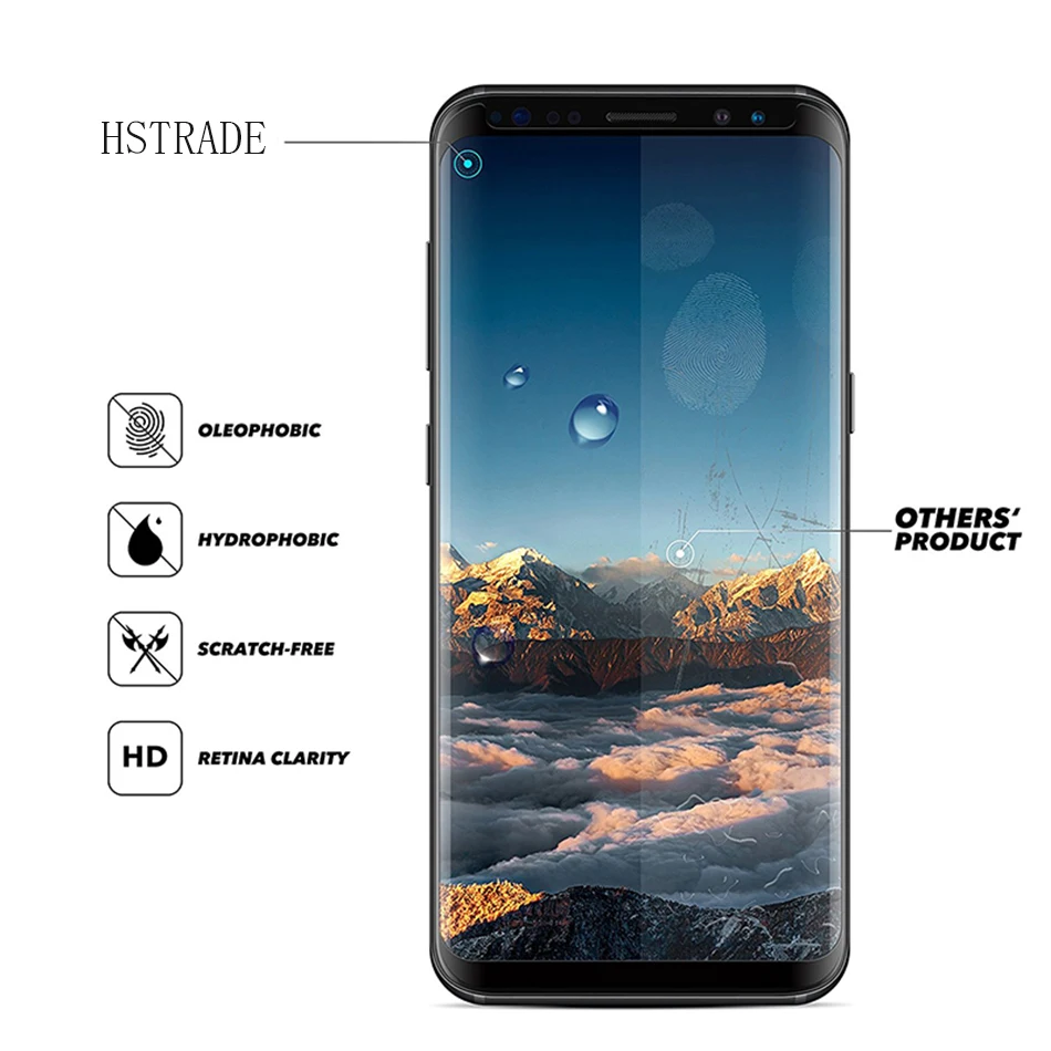 Hstrade 3D Tempered Glass 9 H для Samsung Galaxy S8 Screen Protector Защитная пленка Plus чистые | Мобильные