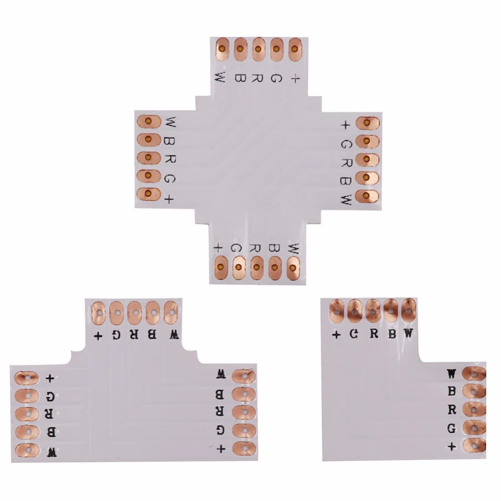 5 шт./лот pin RGBW разъем для 12 мм PCB 5050 RGBWW Светодиодная лента бесплатная