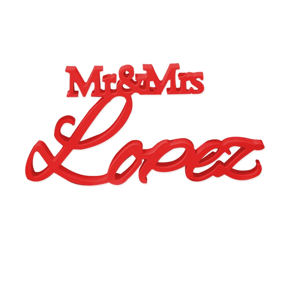 Свадебное украшение персональный свадебный знак семья Mr & Mrs фамилия рождественские украшения для