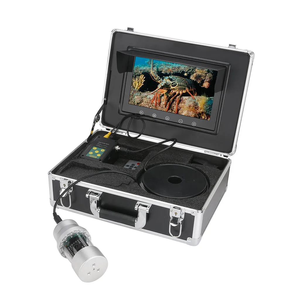 Pаспродажа Подводная рыболовная видеокамера GAMWATER, 9 дюймов, 20 м, 50 м, 100 м, рыбопоисковый прибор, водонепроницаемый IP68, с 38 светодиодами, вращающаяся на 360 ...