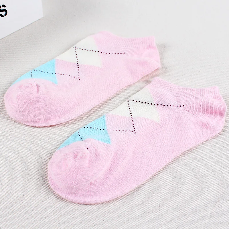 5 Цветов Конфеты Цвет Женщин Носки Короткие Лодыжки Лодка Низкий Спорт | Женская
