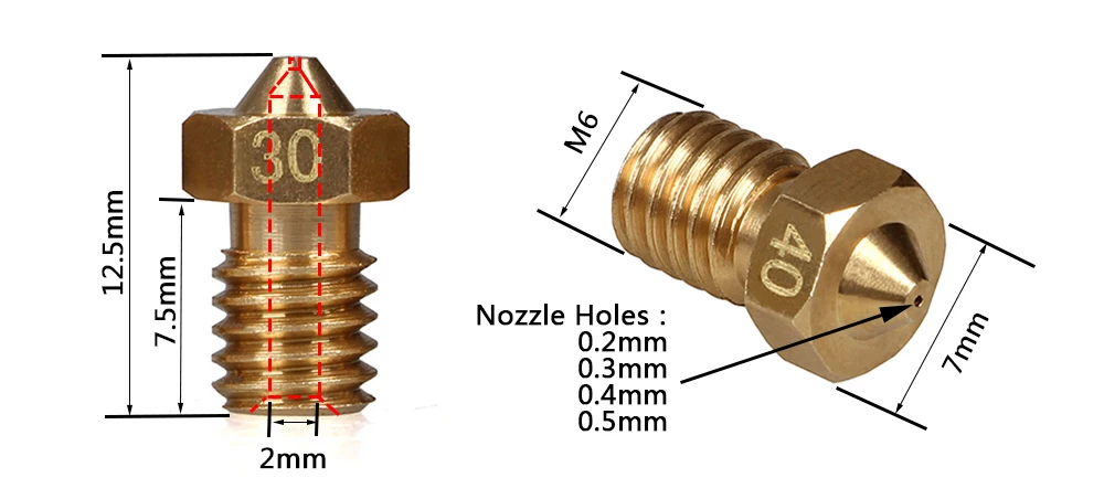 Части 3d принтера E3D V6 Hotend высокотемпературная версия j-головка 0,4/1,75 мм Насадка дистанционного экструдера аксессуары 12 в 24 В