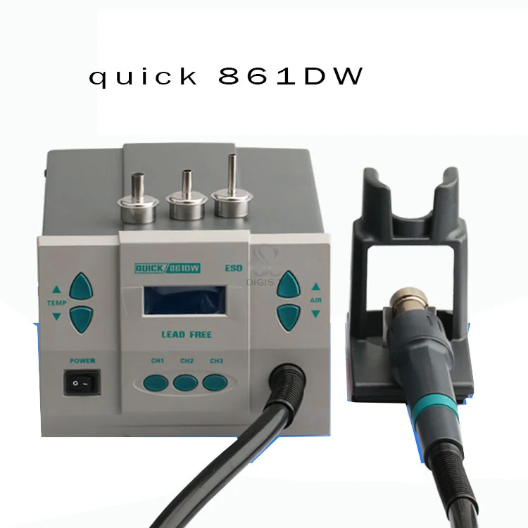 Quick 861dw Бессвинцовая станция для распайки горячего воздуха цифровой дисплей