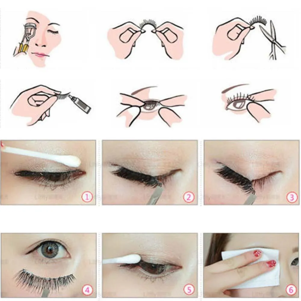 10 пар красивых длинных крестиков Мягкие Накладные ресницы макияж ручная работа