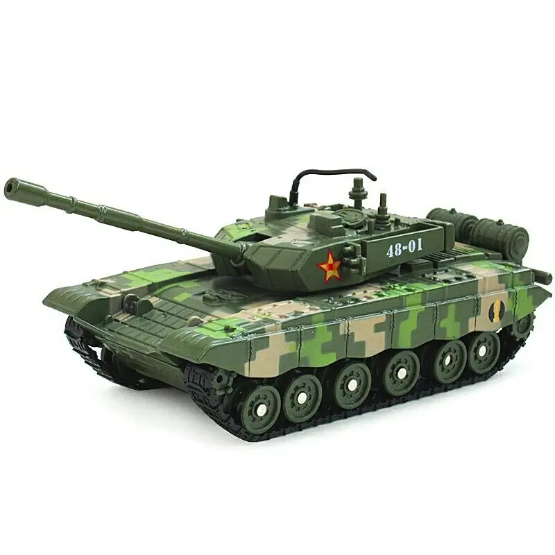 1:48 Танк боевой игрушечный танк модель классический вращение Музыка LED игрушки
