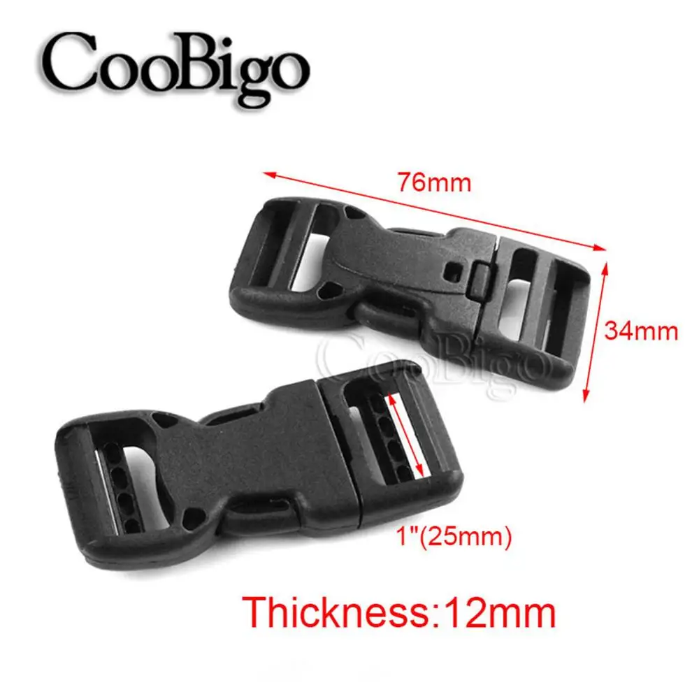 25mm Webbing 5 шт. Пластиковый черный двойной регулируемый и безопасный двойной замок Пряжка для тактических ремней посылка для домашних животных ошейник аксессуары - Цвет: 25mm Webbing